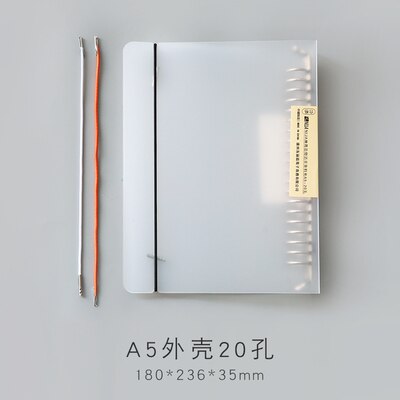 A5 20 Holes B5 26 Holes Notebook Filler Paper Spiral Journal Planner Inner Pages Dotted Grid Blank Cornell PP Spiral Cover: A5 shell