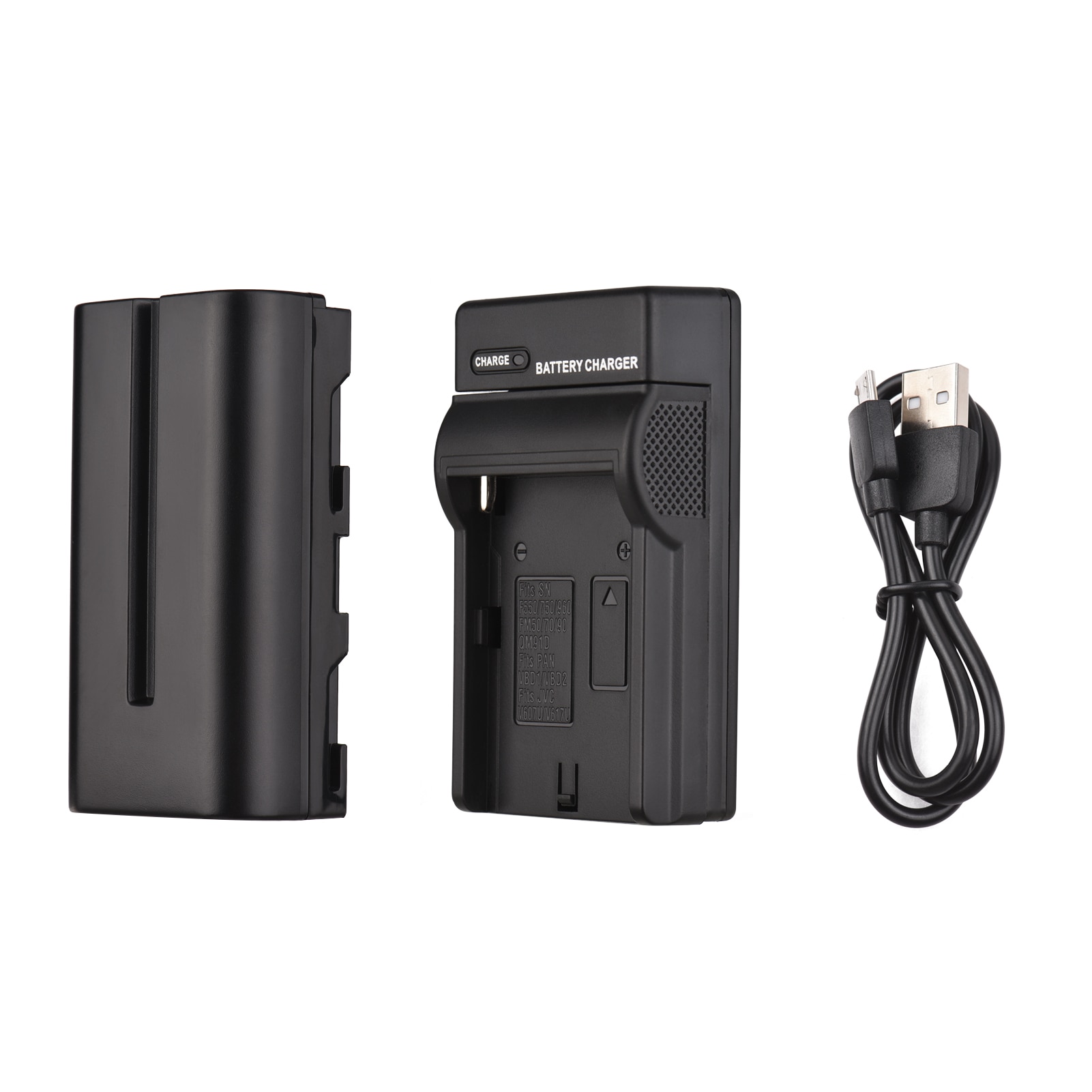 NP-F550/NP-cavo del USB della batteria ricaricabile del corredo 7.2V 2600mAh della batteria &amp; del caricatore della macchina fotografica F570 per SONY NP-F550 F570 F750 F770 F960 F970