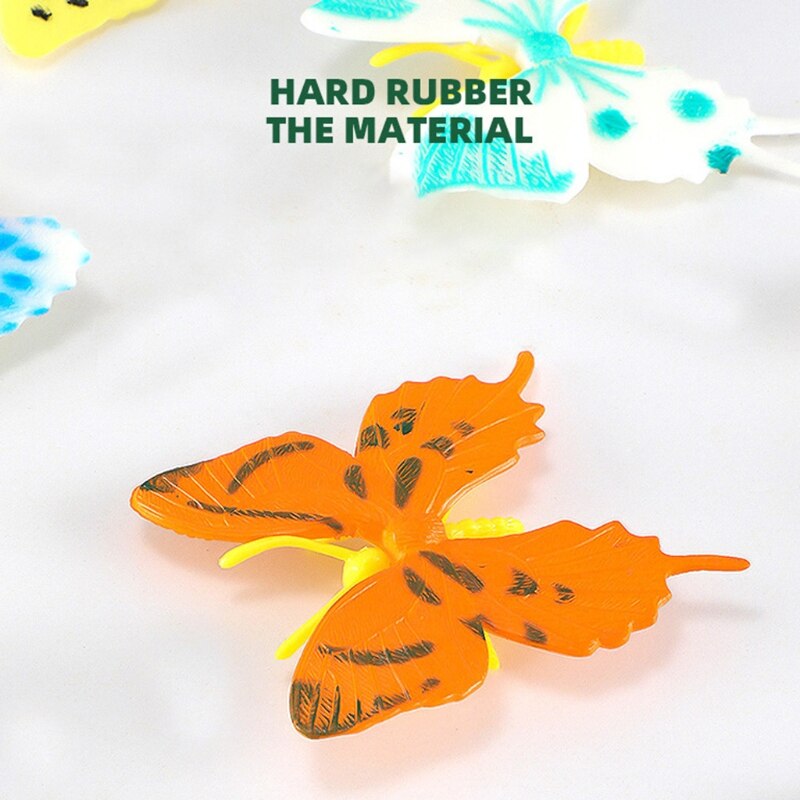 Jouet de papillon en plastique, accessoire scientifique, amusant, fait de plastique, réaliste, fournitures créatives, soulage l&#39;ennui, 1 ensemble