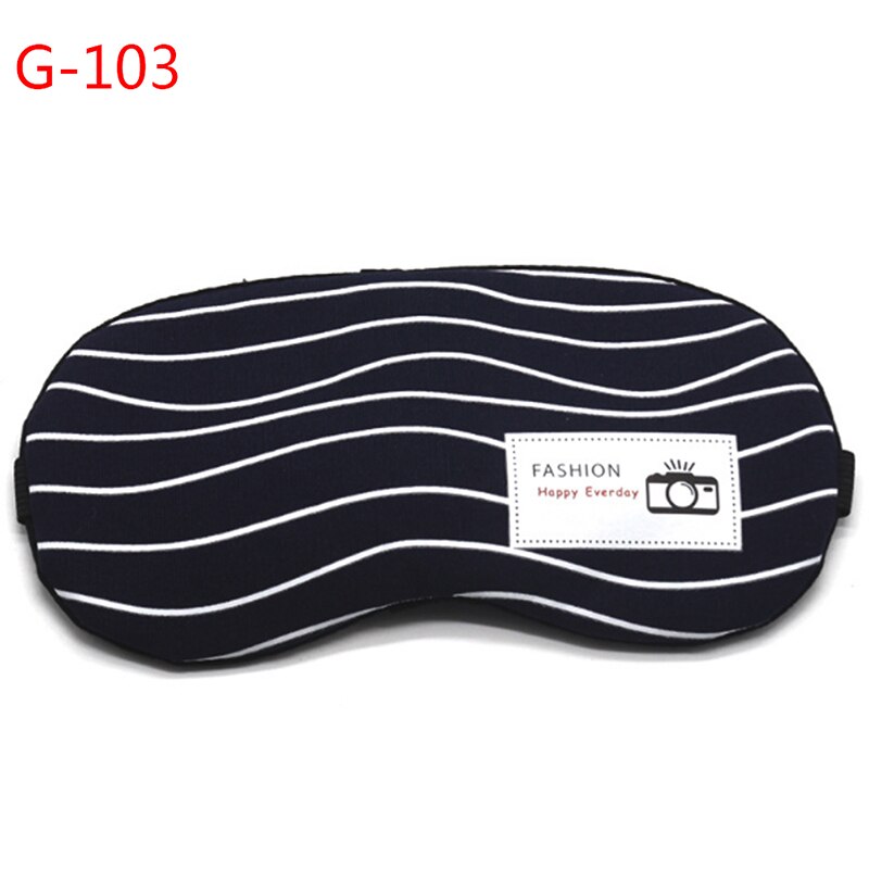 Zachte Eye Slaapmasker Mode Gestreepte Katoenen Eye Cover Reizen Ontspannen Slapen Aid Blindfold Cartoon Slaapmasker 3D Eyepatch: 2
