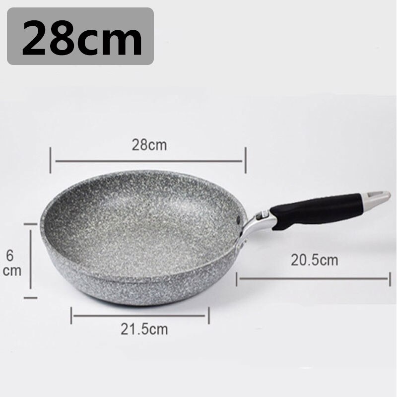Sartén antiadherente Wok, sartén para freír, Caldero, cocina de inducción, sartenes para tortitas, sartén para huevos, estufa de Gas para el hogar y el jardín: frying pan 28cm