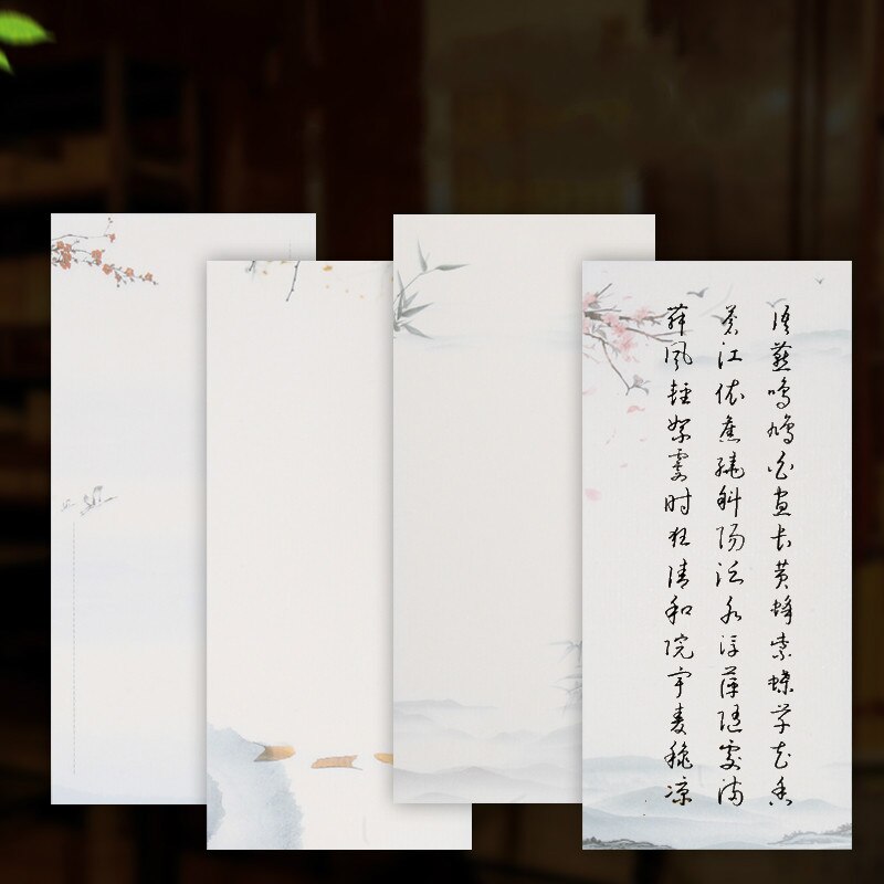 Papel de carta Xuan para caligrafía china, suministros de papelería, 8,5x19cm, 20 hojas por lote