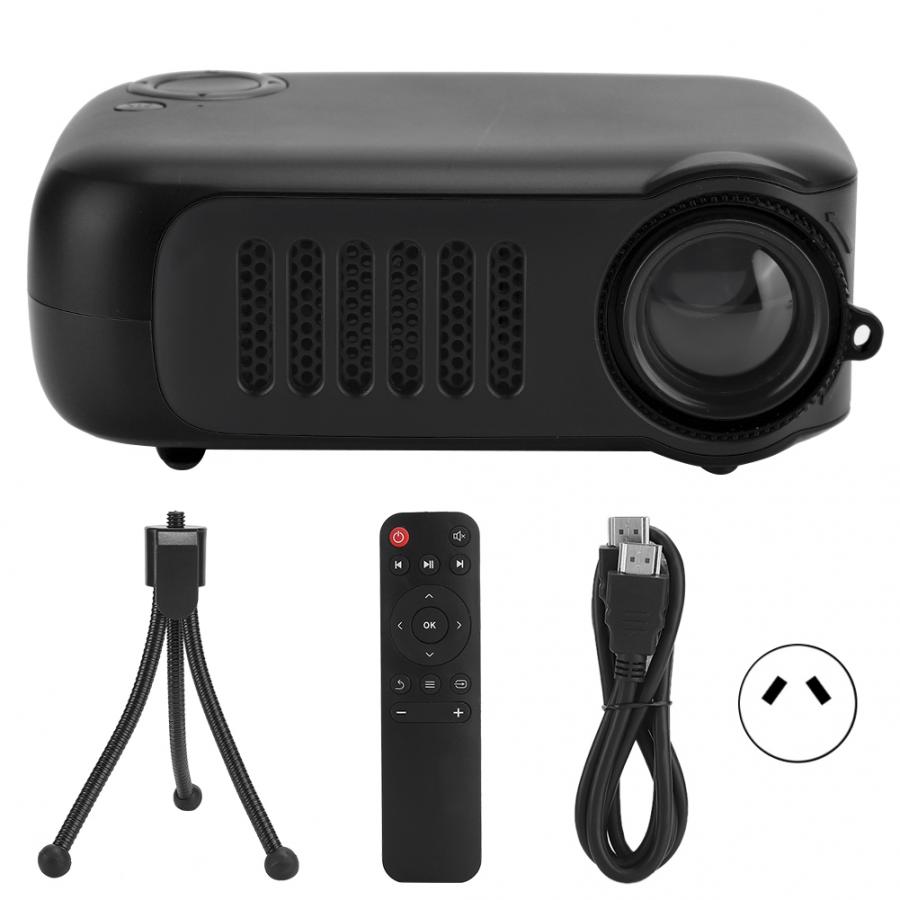 Mini Portable Projector Household Projectors 320*240 Resolution with 2-Inch LCD Screen 1000: 1 Contrast Max Support 1080P