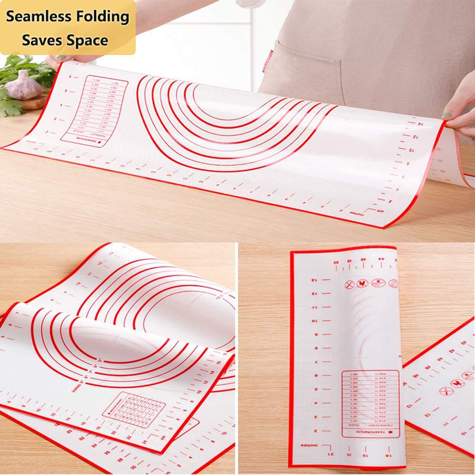 Silicone Pastry Board Non Stick Dough Rolling Mat With Measurement Dessert Pastry Dough Kneading Pad Kitchen Gadgets 70x50cm
