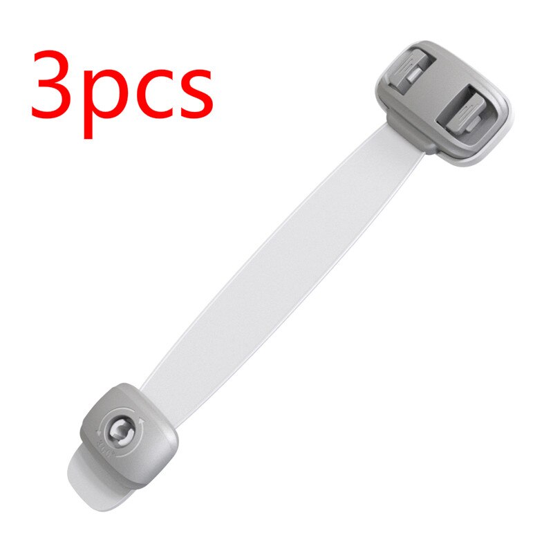 BIG Size Safety Lock Baby Safety Protection Latches Drawers Cupboards Cabinet Drawer Door Childproof Product Security Protector: 3pcs grey