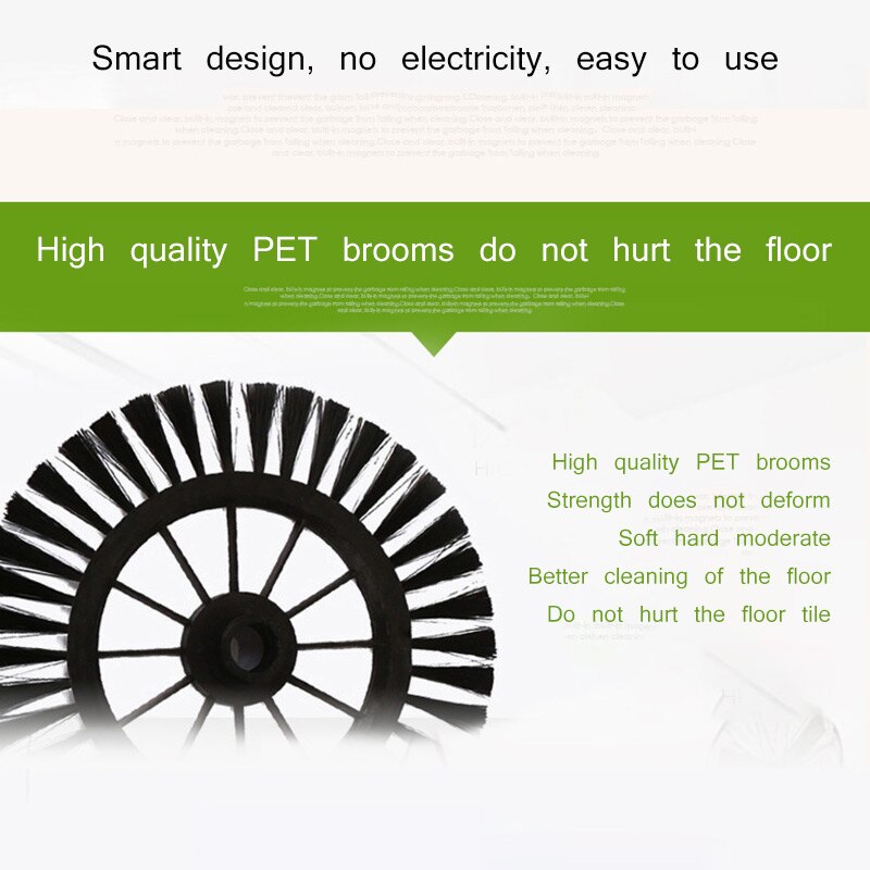 Stainless Steel Sweeper Push Type Hand Push Magic Broom Dust Handle Household Cleaning Package Hand Push Sweeping Mop