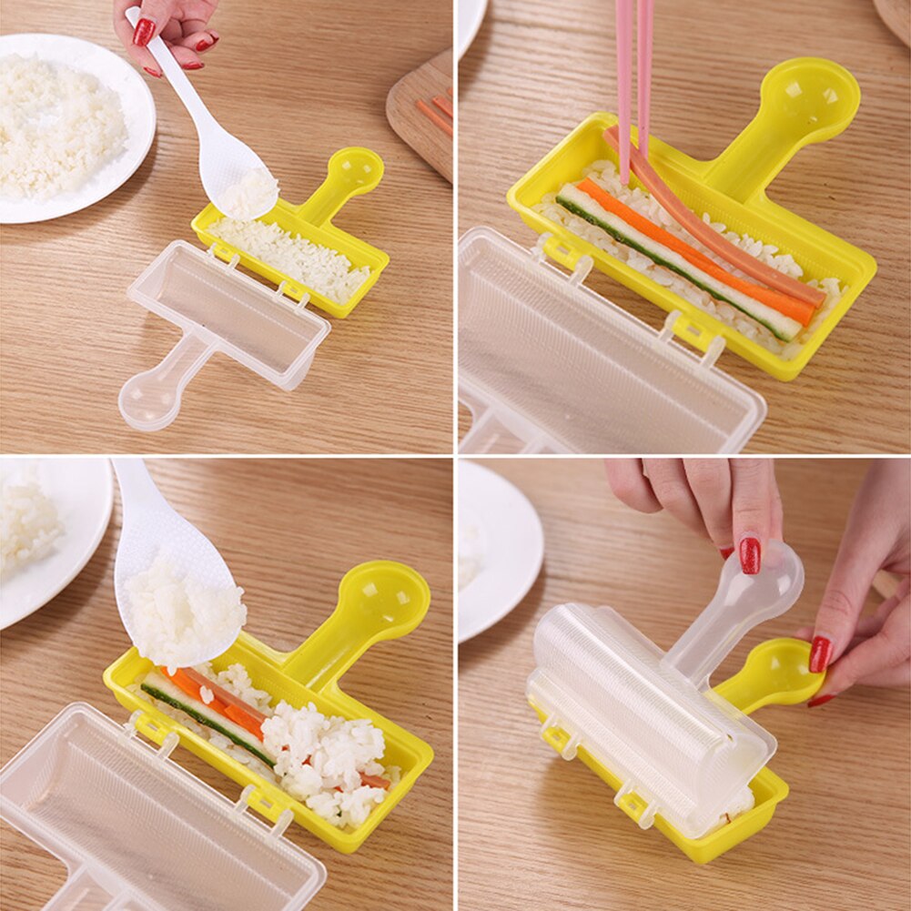 1 uppsättning diy sushi mögel risrulle matpress sushi maker mögel japanska hushållskökstillbehör