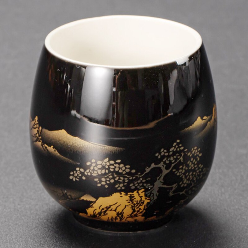 Blue ceramic tea cup porcelain drinkware teacup Hand-painted Ceramic Teacup Home Office Porcelain: e