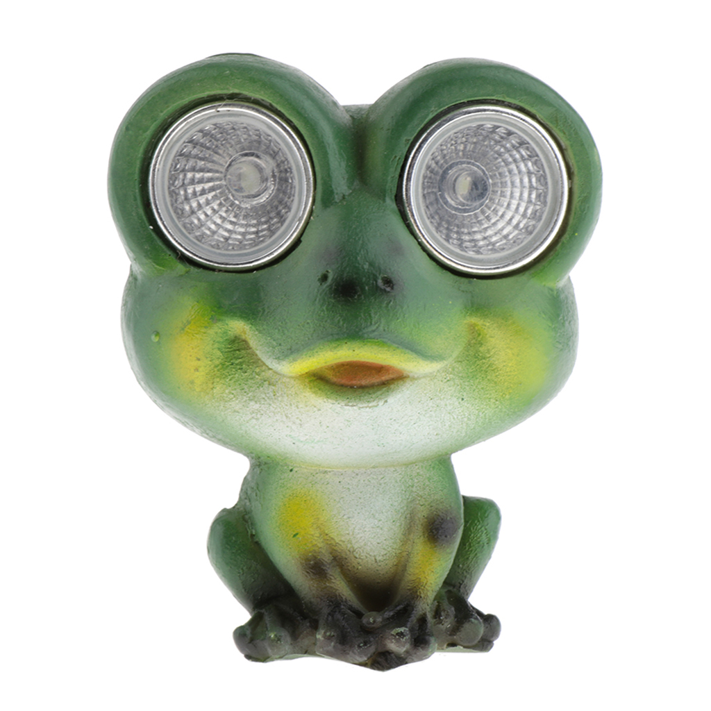 Statues de grenouille verte | À énergie solaire, éclairage d'accent, décoration de jardin, pour extérieur, éclairage solaire