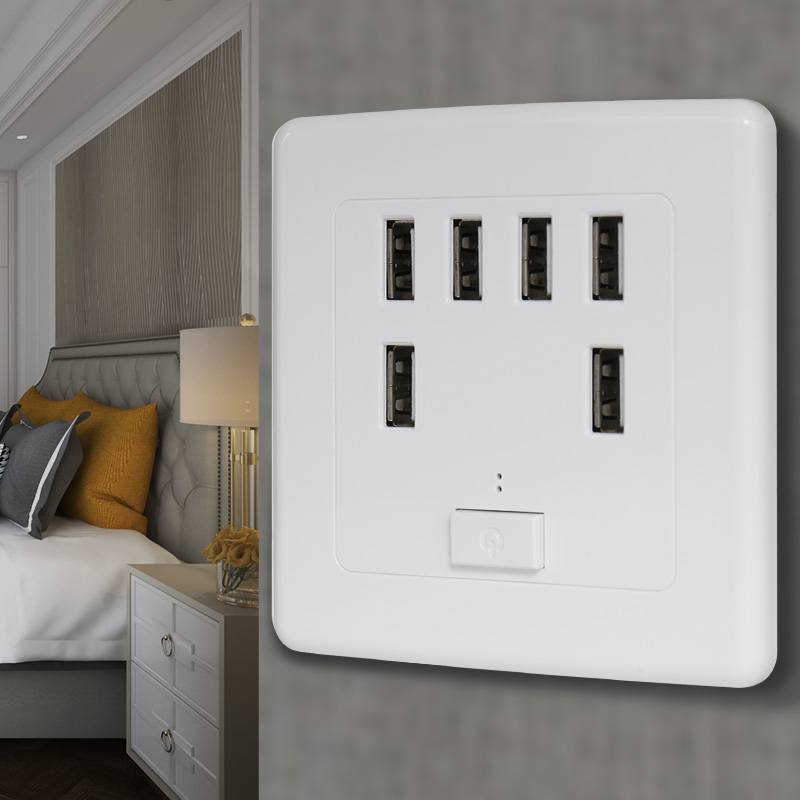 Panel de carga USB tipo c de 2/3/4 puertos montado en superficie, enchufe USB de 220v a 5v, panel integrado oculto en pared, 86 tipos: Tipo 16