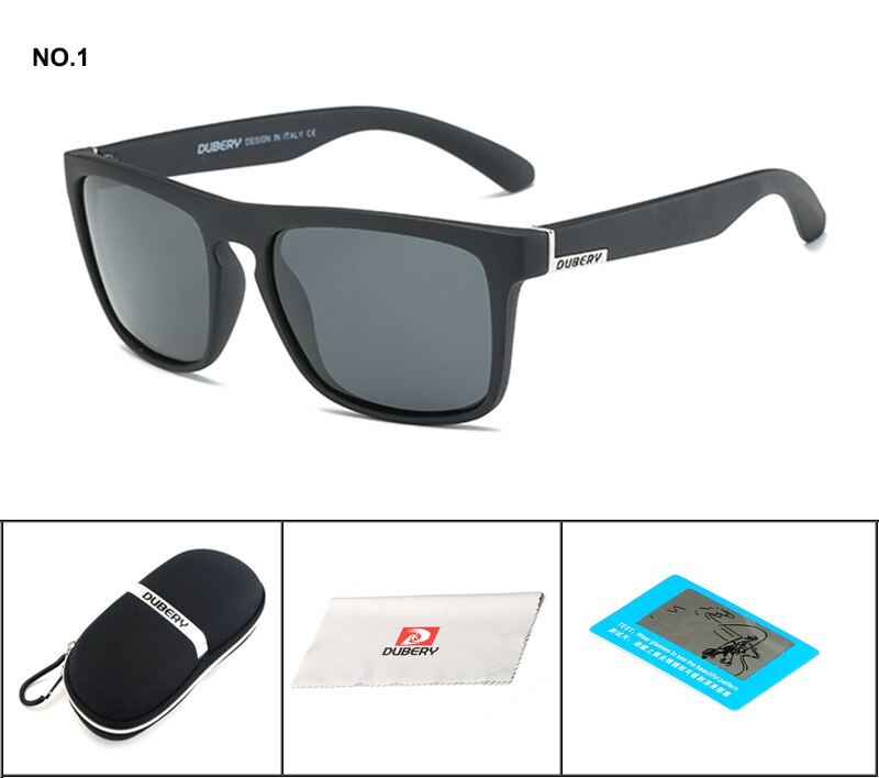 Gafas de sol polarizadas DUBERY, gafas de sol cuadradas para hombre, gafas de sol para hombre, gafas de sol Retro de lujo de de: B1