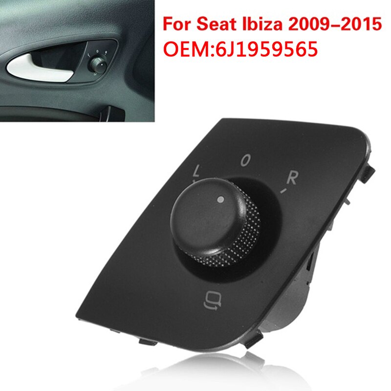 Perilla de interruptor de ajuste para espejo lateral de coche, accesorio para Seat Ibiza , 6J1959565, 959, 565, 1 unidad
