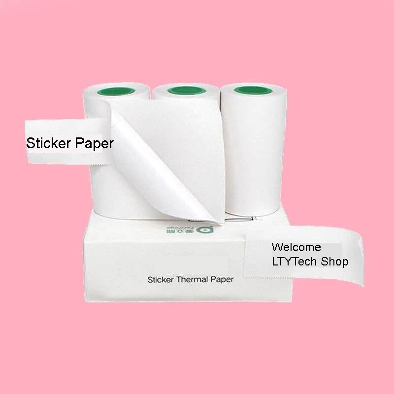 【For Peripage A6 】Official Originele Peripage Thermisch Papier Label Sticker Transparant Sticker Papier: 3 Sticker Paper