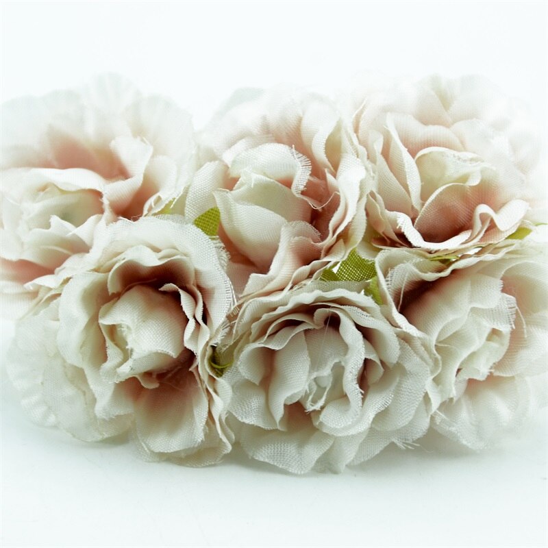 6 stuks van zijde handgemaakte kunstmatige boeket bruiloft decoratie familie tuin thee tafel vaas bloemstuk DIY walnoot decal: Champagne