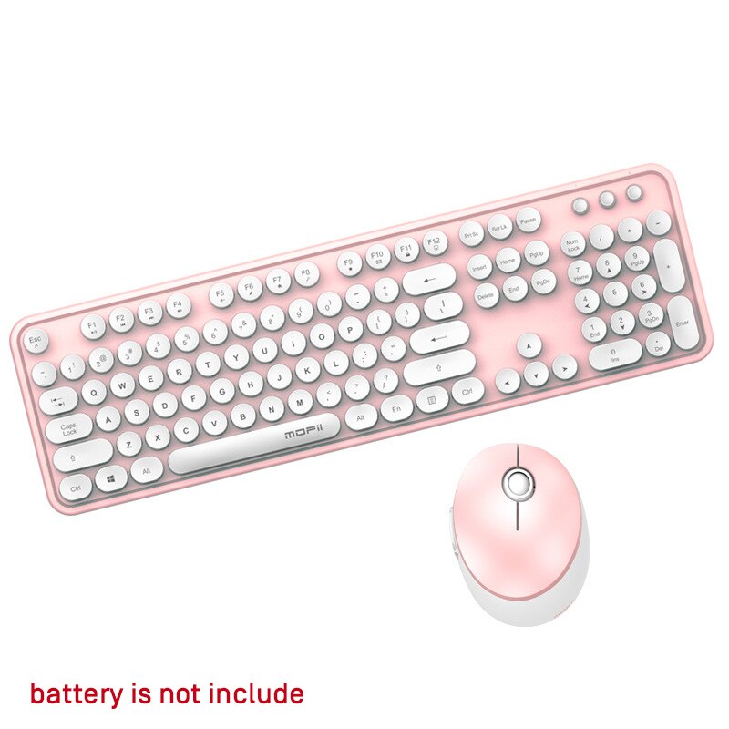 Set van 2.4g draadloze toetsenborden en muizen, schattig roze multifunctioneel toetsenbord en muis voor lenovo/asus/dell muizen, 1600 dpi gamertoetsenbord: Roze