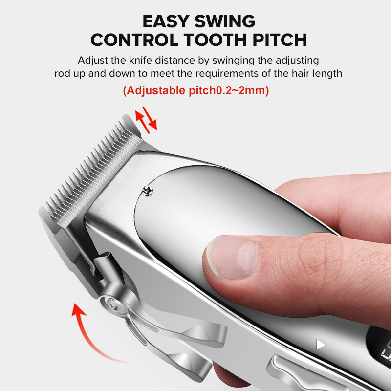 Master-cortadora de pelo eléctrica para hombre, máquina inalámbrica ajustable, para barbería y barba