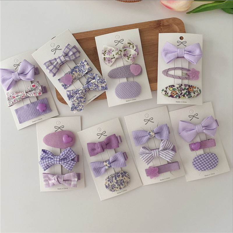 3Stck Bogen Blumen Haar Clip Mädchen Nette Haar Bands Haar Zubehör Handgemachte tuch Headwear Haarnadeln Karikatur Haarnadel Kopfschmuck