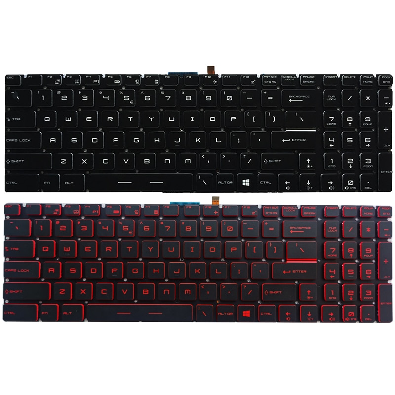 oss laptop tastatur til msi  gp63 8re/8rf ms -16 p 3 ms-16 p 5 oss tastatur