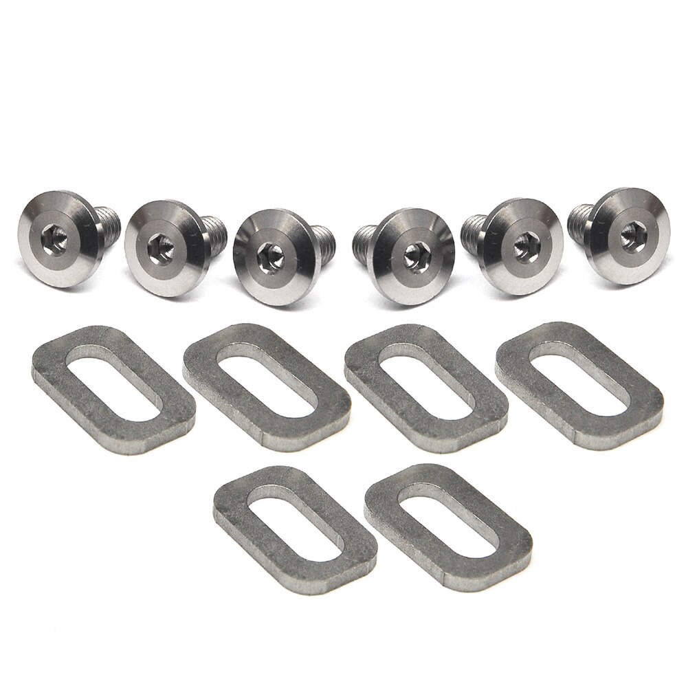 12 st titanium legering cykel mountainbike pedal kloss bultar spacer för utseende bred plattform pedaler bicicleta mtb tillbehör