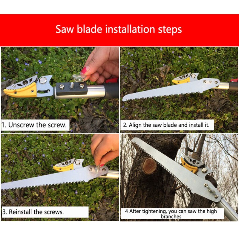 3 Meters Fruit Tree Pruning Shears High Altitude Fruit Pruning Garden Telescopic Hedge Trimmer High Branch Pruning Tool CH