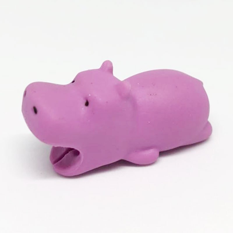 Kabel Beschermer Winder Voor Usb Opladen Data Kabel Draad Bescherming Cover Bescherm Case Cartoon Koord Protector Kabel Organizer: Hippopotamus
