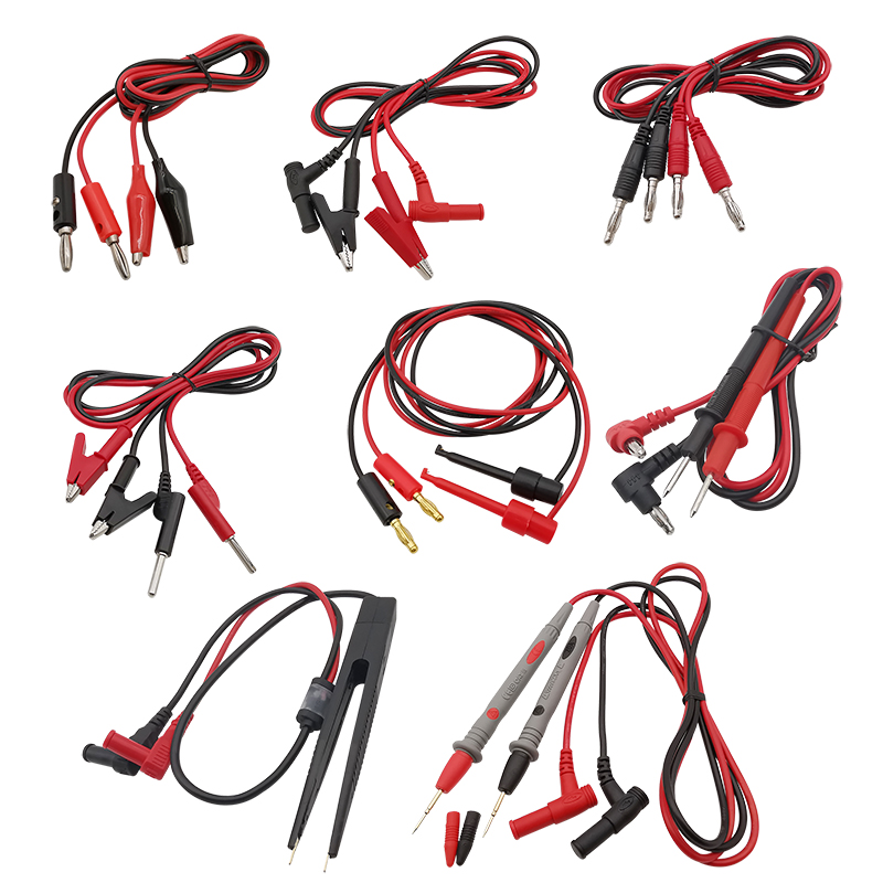 1 Stuks Universele Multimeter Meetsnoeren 4 Mm Banaanstekker Naar Alligator Clips/4 Mm Banaanstekker/Test haak/Sonde Naald-Tip Draad Kabel