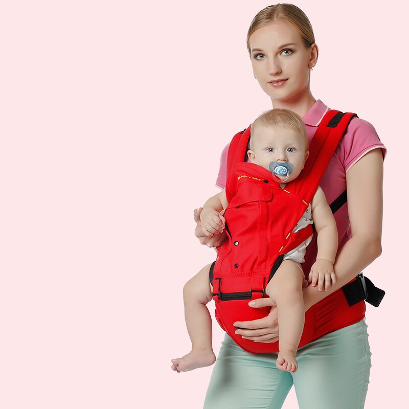 Porte-bébé ergonomique pour enfant de 0 à 36 mois, , siège de hanche, face frontale kangourou, porte-enveloppe pour bébé de 0 à 36 mois: Rouge