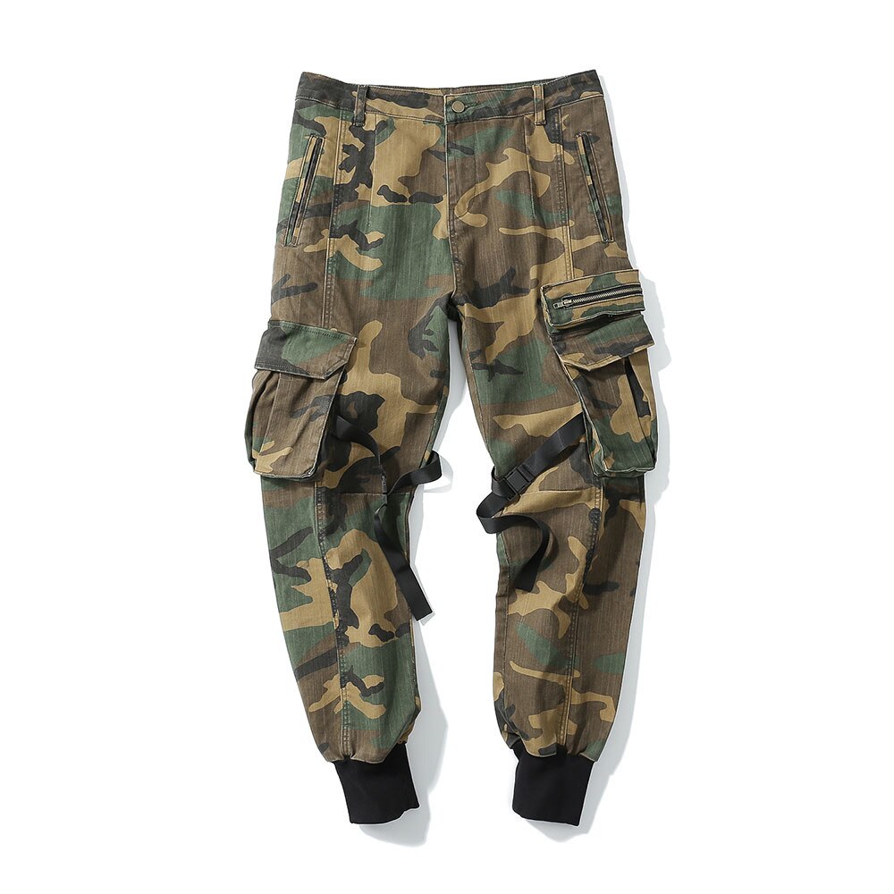 Bomullsbukser for menn klær hip hop street fra jogger joggedress bukser harem bukser joggebukser: 2 / Xxl