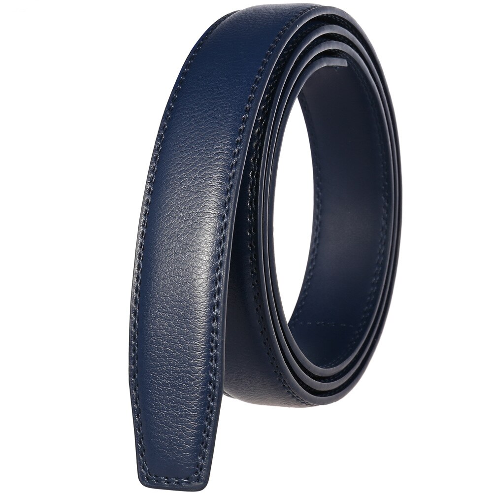 3,0 cm 3,1 cm Breite Ledergürtel ohne Schnalle -Gürtel Herren Hochwertiges Lederarmband 110–130 cm: Blau / 115 CM