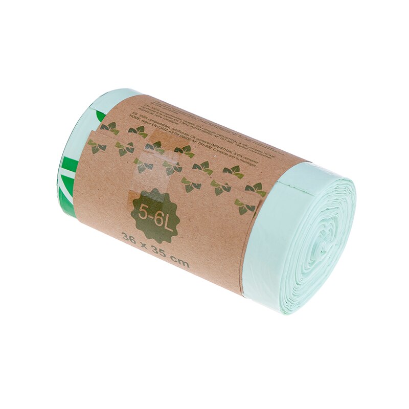 1roll Kitchen Environmentally Biodegradable Garbage Bags Garbage Bags Compostable Degradable Garbage Bags 50pcs/1roll: S