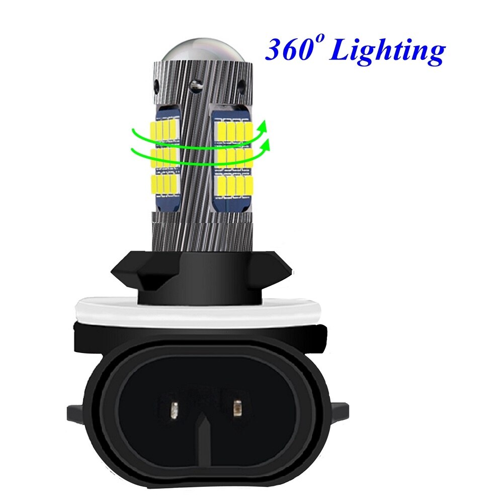 1Pcs H1 H3 H11 H8 9006 HB4 881 880 H27 Led Auto Mistlamp Auto Anti mistlamp Lamp Mistlampen 6000K Wit