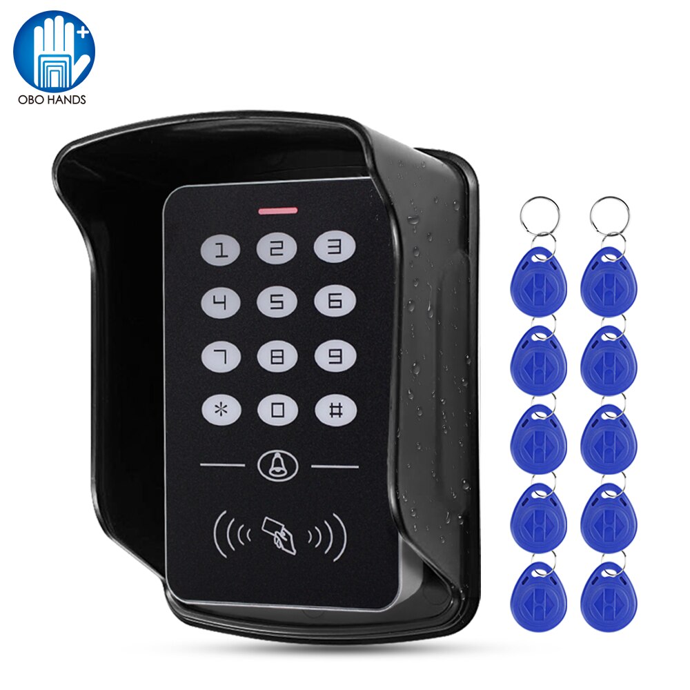 OBO – clavier de contrôle d'accès autonome, système de clavier RFID, couverture extérieure étanche, lecteur de carte contrôleur 125KHz, 10 pièces