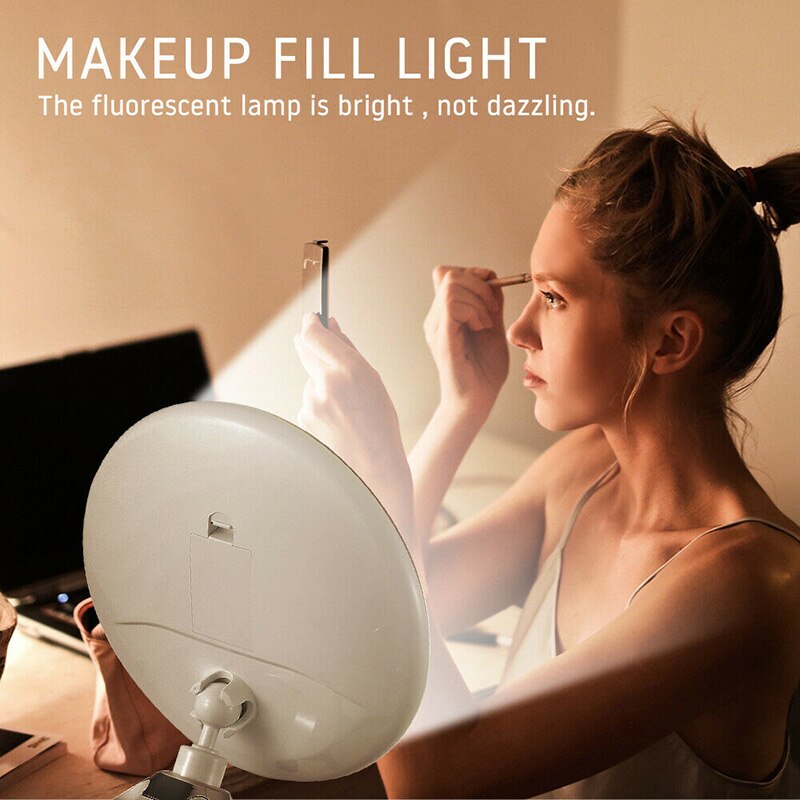10x led makeup -barberspejl tændt forstørrelses -led lys vægmonteret makeup spejl strømlåsende sugekop justerbar