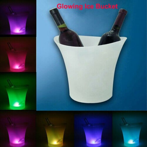 Colorido led garrafa de vinho cobre espumante champanhe decoração da lâmpada tampa barra garrafa balde gelo festa decoração do casamento