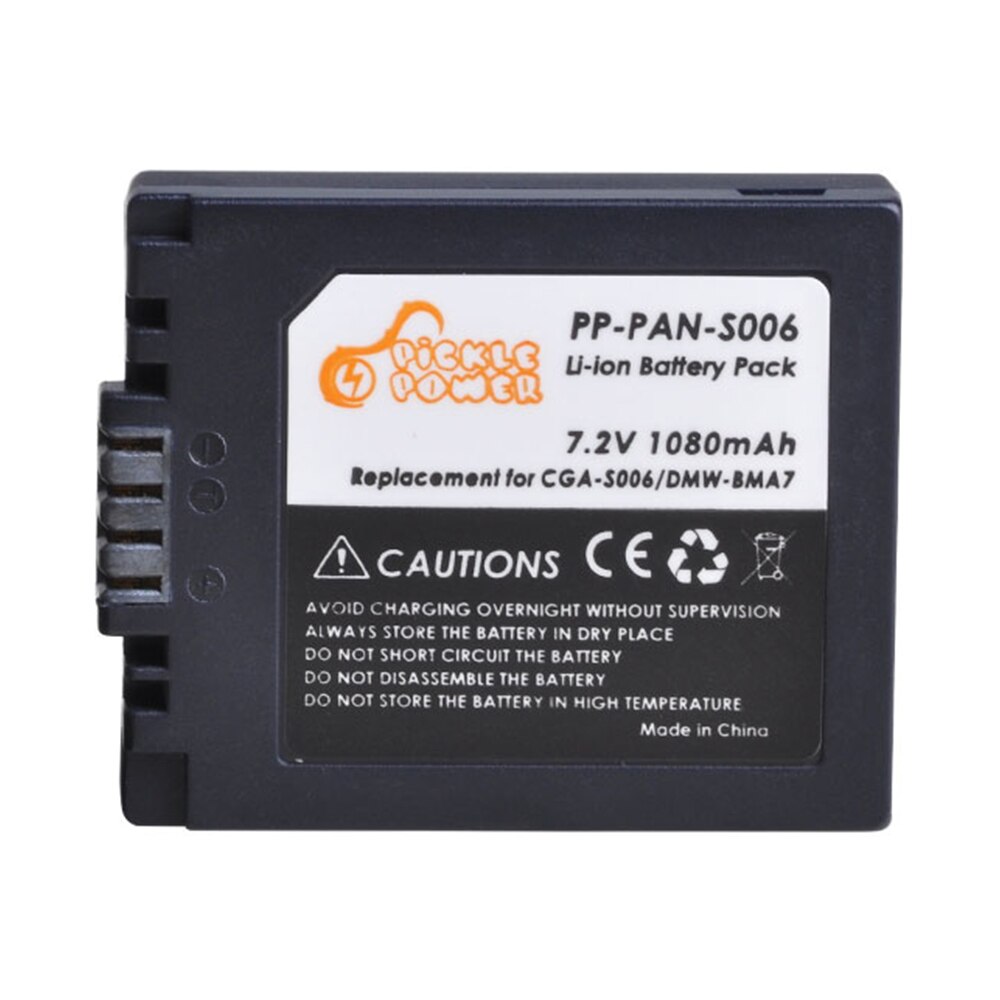 CGA-S006 DMW-BMA7 Battery +LED Daul USB Charger for Panasonic Lumix DMC-FZ7 DMC-FZ8 DMC-FZ18 DMC-FZ28 FZ30 FZ35 FZ38 FZ50 Camera