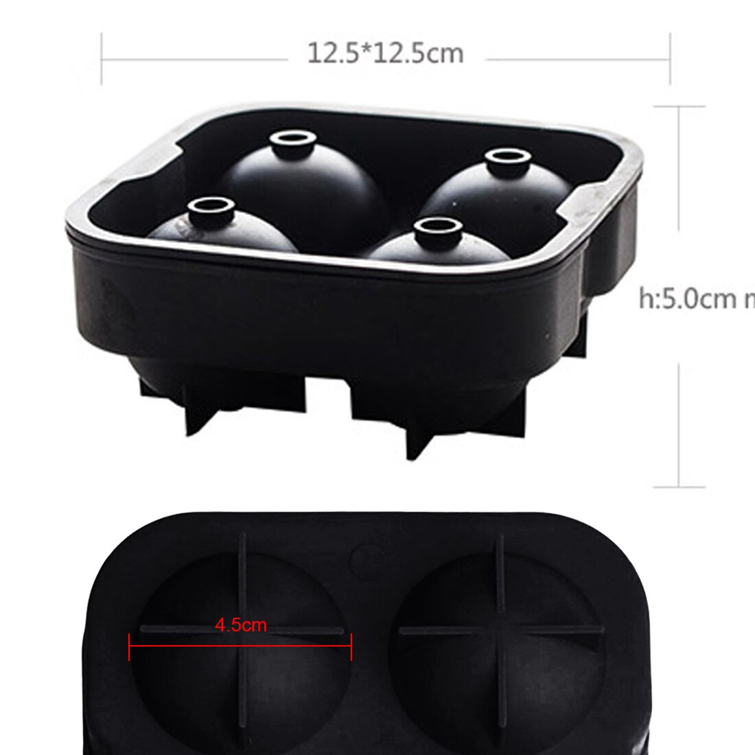Silicon Mold Ice Cube Ball Maker Form For Ice Party Tray Round Ball Capacity Reusable Silicone Forms Ice Tools