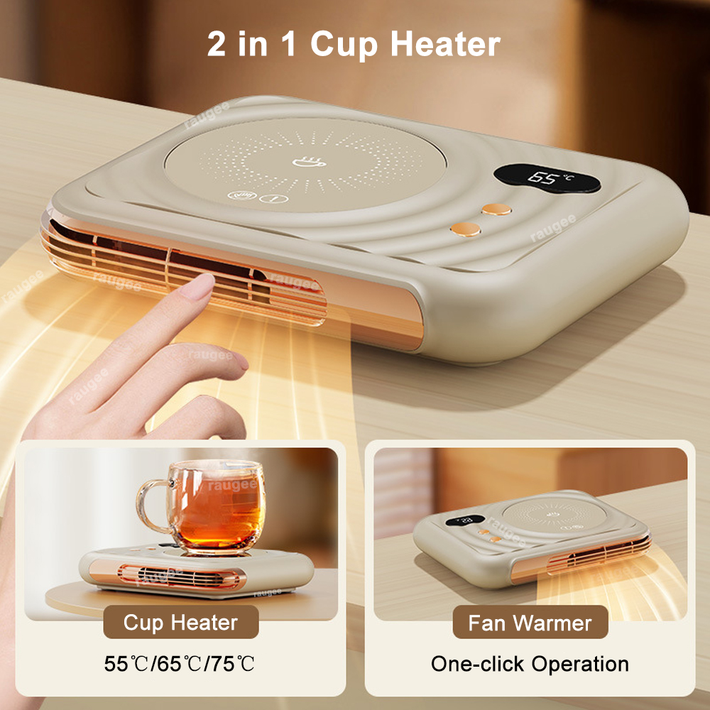 Cup Warmer 2 in 1 Mug Heater Hand Warmer Home Office Multi-functional Electric Mug Heated Coaster for Coffee Milk Tea Dessert