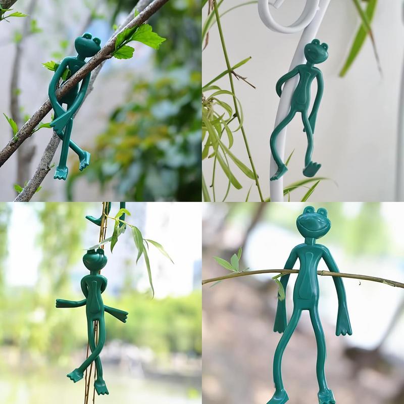 1PC Frog Shaped Plant Tie Reusable Cable Wire Garden Plant Vine Flower Vegetable Flexible Clip Garden Plant Support