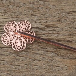 10pcs Vintage Flower Motif Hair Jewelry Charm Women Hairclip Hairpin Word Folder Hairclips Barrettes Retro Hair Wear Accessories: Rose Gold