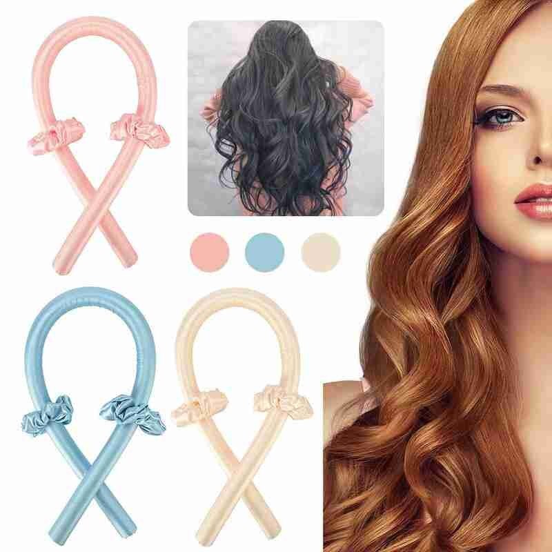 Heatless Curling Rod Headband Lazy Curler Set Make Hair Soft And Shiny Foam Sponge Simple Curling Iron Wand With Hair Ring