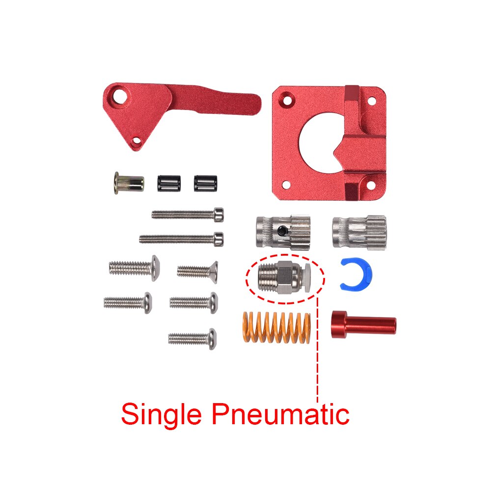 CR10S Pro Dual Gear Extruder Upgrade MK8 Extruder Dubbele Katrol Direct Aluminium Voor Ender 3/5 CR10S Pro 3D Printer Onderdelen: Single Pneumatic