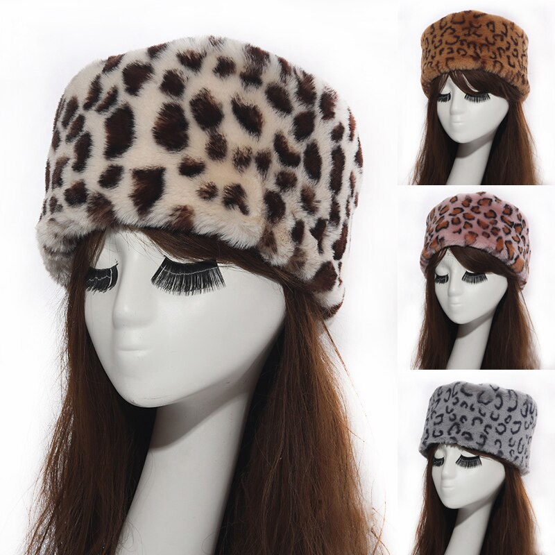 Vrouwen Hoeden Lady Russische Dikke Pluizige Imitatie Vossenbont Hoed Hoofdband Winter Earwarmer Ski Hoed Vrouwelijke Hoeden Voor Herfst Winter