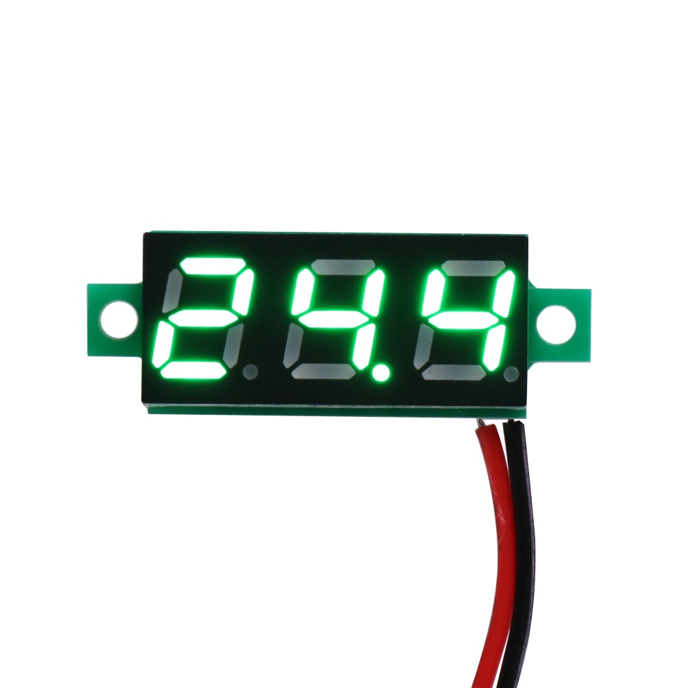 Digitale Voltmeter Voltimetro Dc 2.5-30V Rood/Geel/Blauw/Groen Lampje Blauw Rood led Volt Meter Gauge Voltage Meter