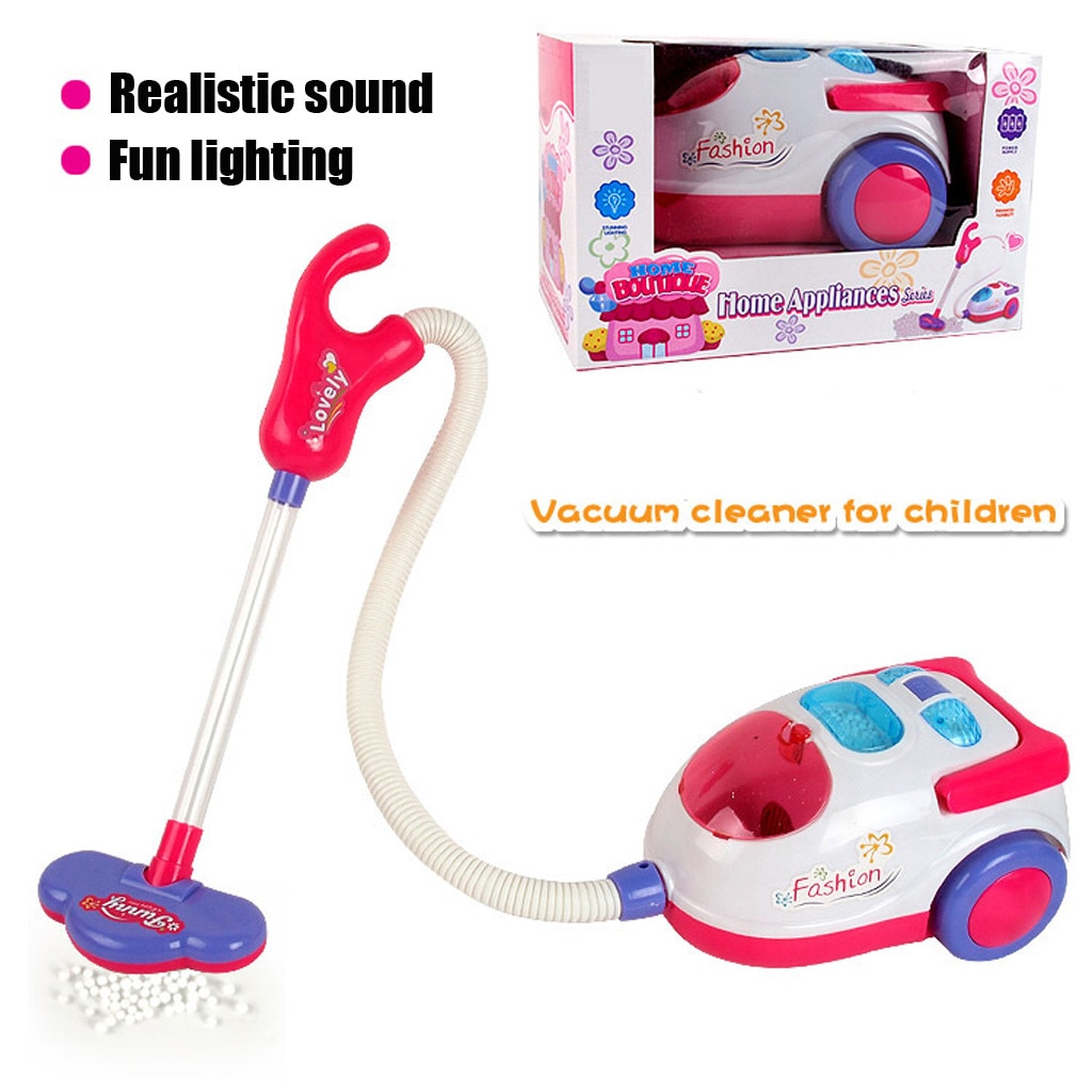 involveret kapok Repaste Elektrisk støvsuger til børn sjovt realistisk legetøj med lys lyd bærbar  leg hjemmeapparat xmas – Grandado