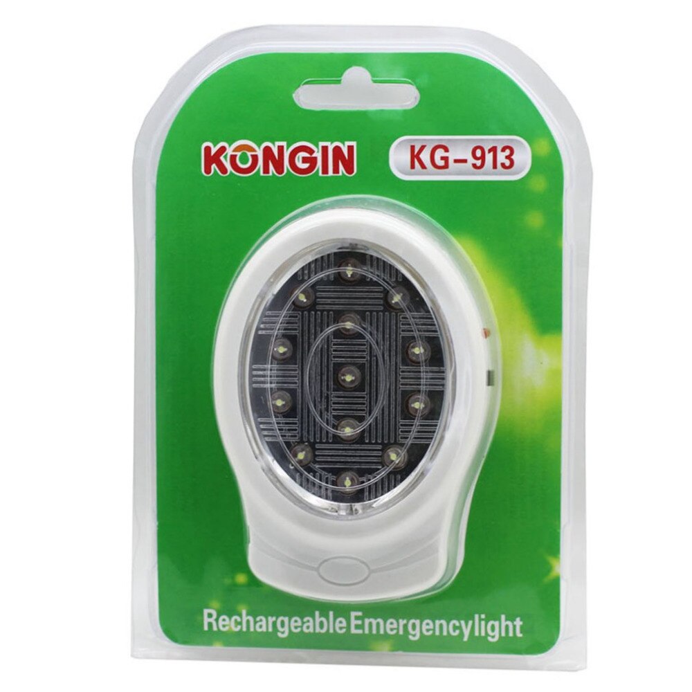 Luz de emergencia recargable para el hogar, Bombilla de lámpara de luz nocturna con enchufe de EE. UU., 13 LED, 2W, 110-240V