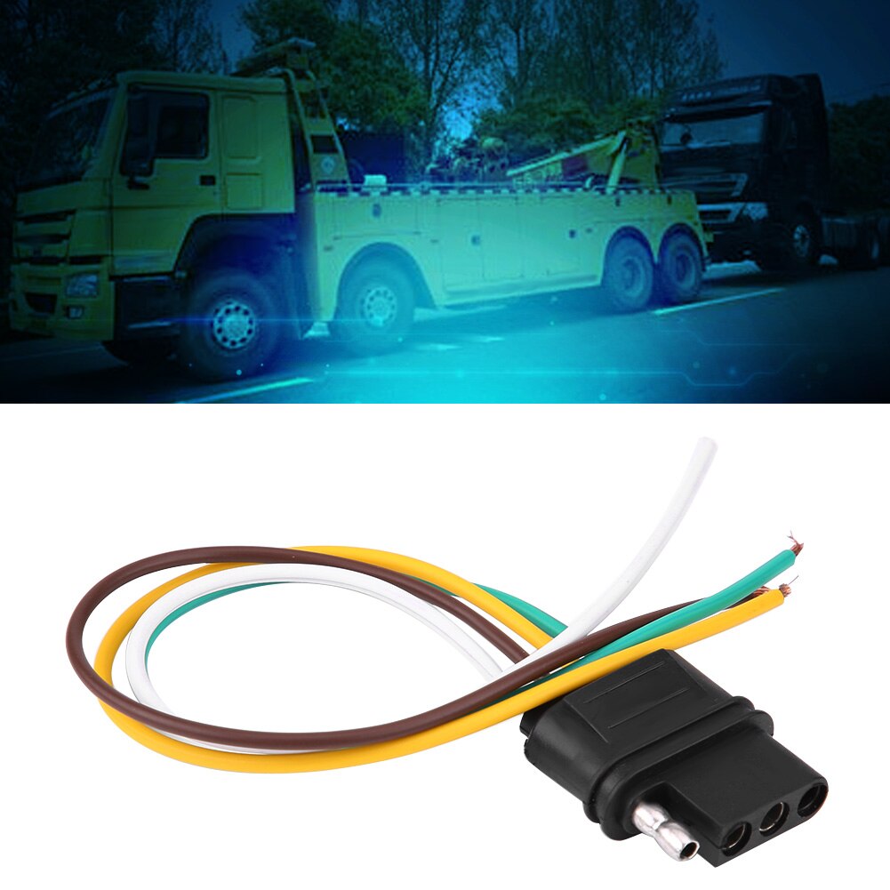 4-Way Car Connects Tail Lights/Brake Lights /Turn Signals Plug Wiring Connector TM8010 For Trailer RV Motorhome Caravan