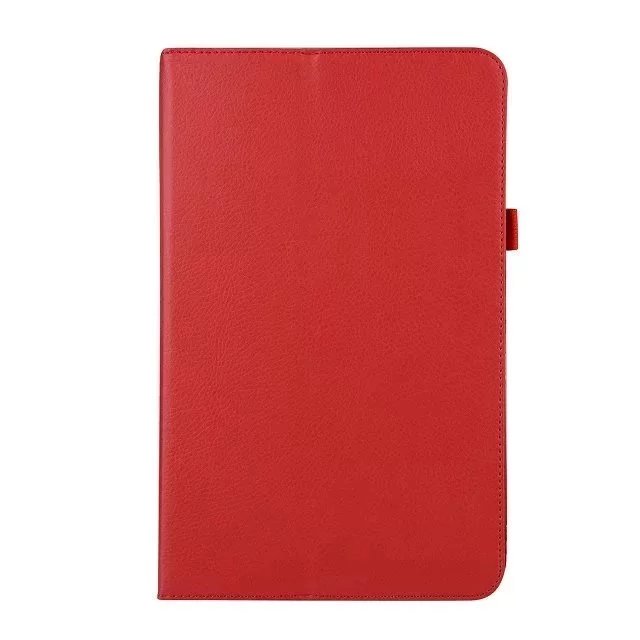 Etui na Tablet do Samsung Galaxy Tab A 10.1 2016 T580 T585 SM-T580 pokrywa Lichee styl skórzany składany stojak odwróć Tab A + film: red