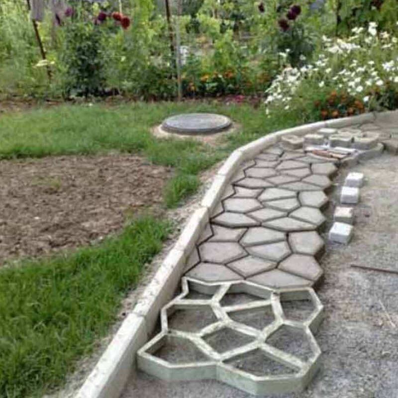 1pc doe-het-zelf tuinpad mallen maken oprit bestrating bakstenen terras betonplaten pad  m0xd