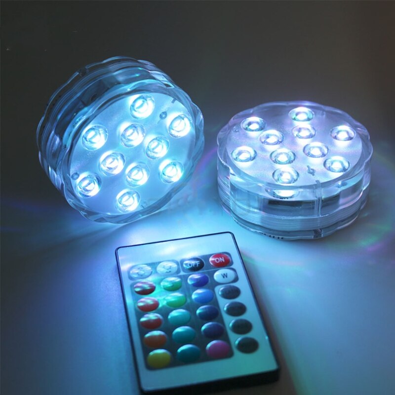 Luces LED sumergibles de buceo a prueba de agua que cambian de Color con Control remoto R9JC