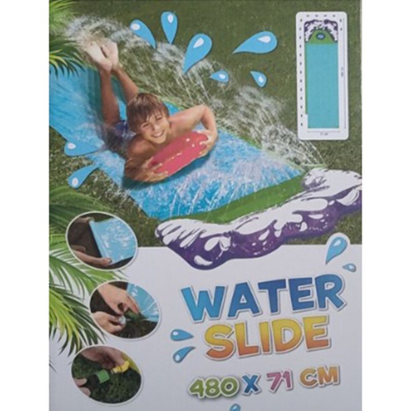 Sprint Water Slide with Foot Racing Lanes and Pool Toy Backyard B2QD